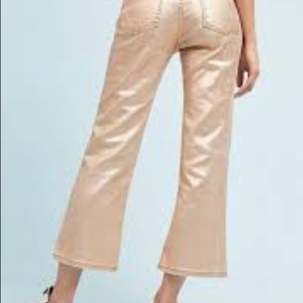Pilcro rose copper gold cropped jeans - Picture 3 of 3